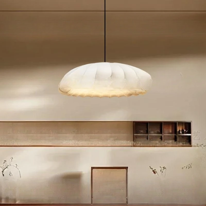 

Chinese Restaurant Lights Wabi **** Wind Japanese Tea Room Study Hotel Box Lights Creative Designer Bar Fabric Chandelier