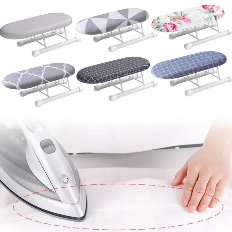 Folding Mini Ironing Board with Folding Legs Portable Household Clothes Ironing Rack Home Supplies Heat Resistant Ironing Cover