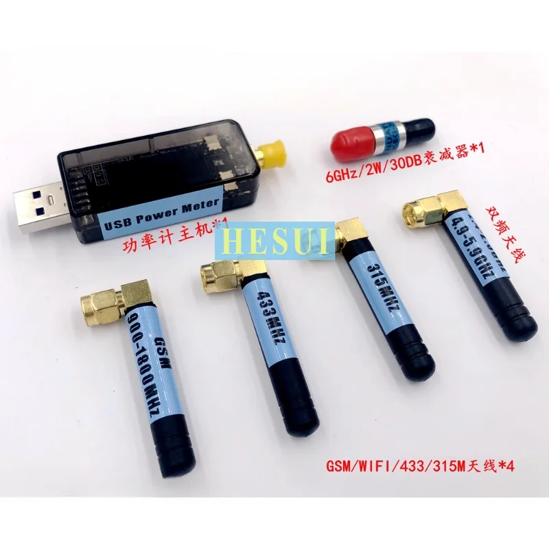 

USB RF power meter V3.0 100K to 10GHZ -55 ~+30dBm prestore 9 attenuation curves