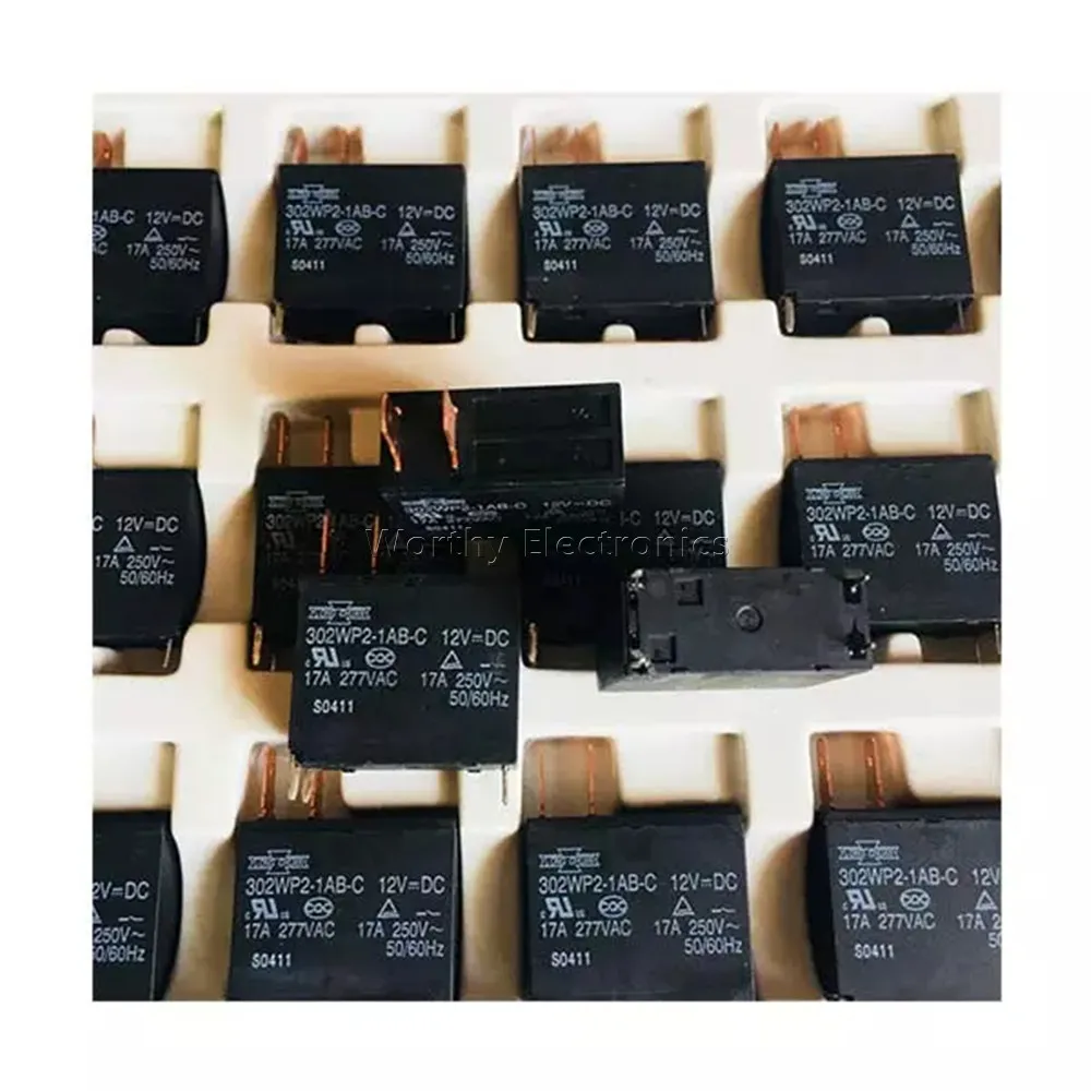 

Free Shipping 10PCS/LOT 12VDC 17A 4PIN Relay 302WP-1AB-C