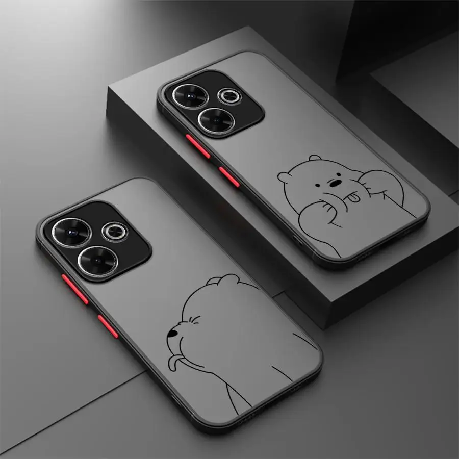 Capa de telefone para redmi a4 13c 10 14c k40 pro 12c 9 a1 a2 plus tpu capa fofa de desenho animado urso