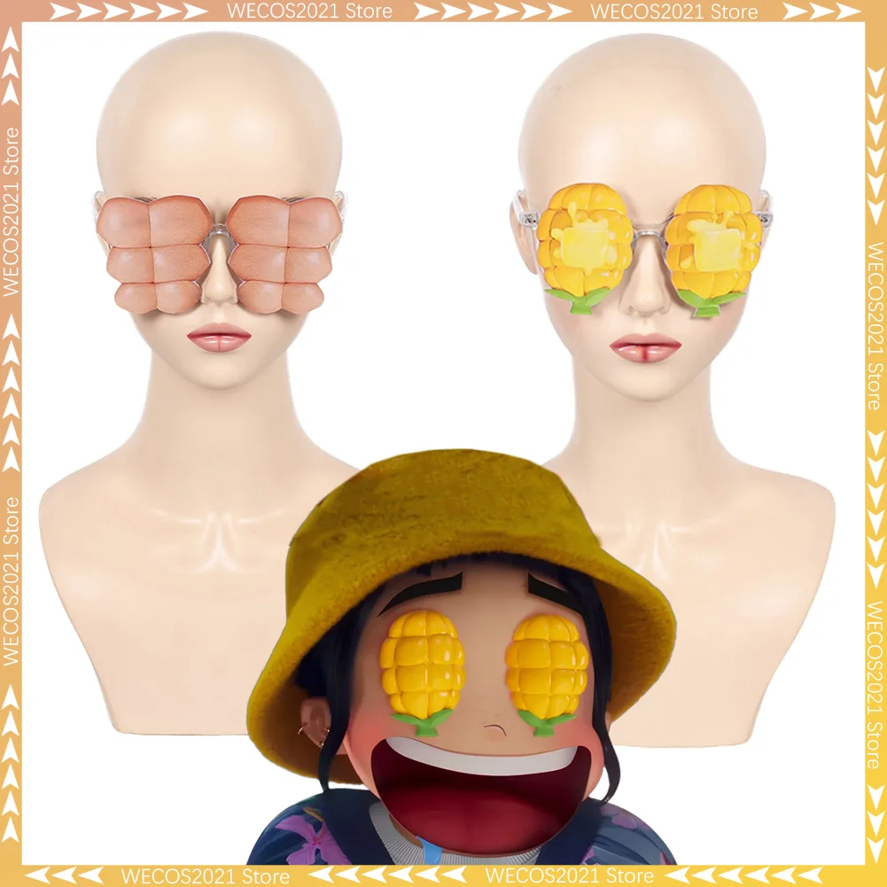 

2025 Cartoon Demon Hunter of KPop Zoey Pineapple Muscle Eyewear Cosplay Glasses Costume Disguise Accessories Women Props Gifts