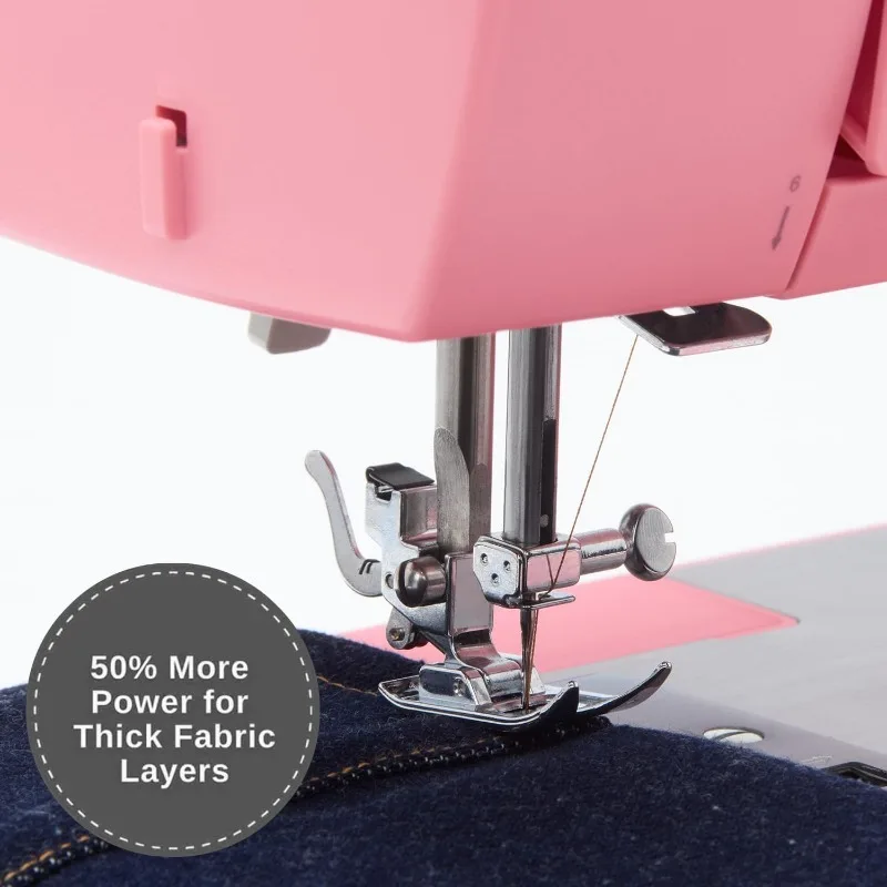 Machine à coudre rose robuste 4411 avec accessoires |   Haute vitesse, 69 options de points, moteur solide, cadre métallique, lumière LED