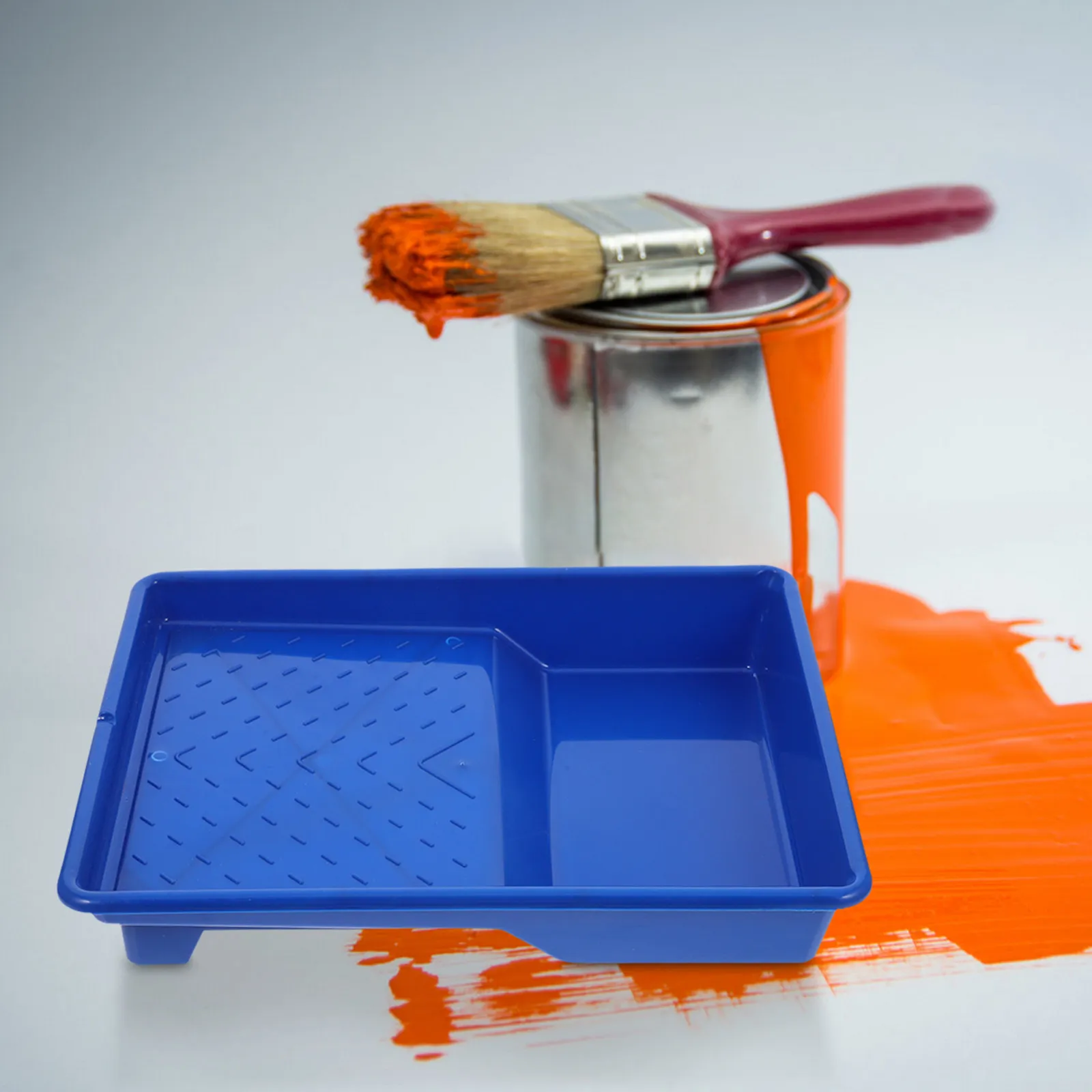 Disposable Paint Tray Plastic 9-Inch Blue Universal Paint Roller Tray Pan Liners Painting Walls Tools Organizer