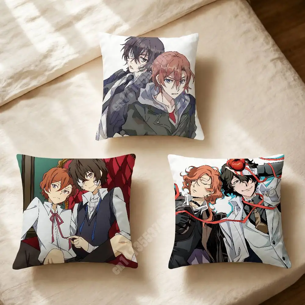 B-Bungo S-Stray Dogs Dazai Osamu Sofa Couch Pillow Cover Cushion Case Cozy Bedroom Accent Studio Furnishing