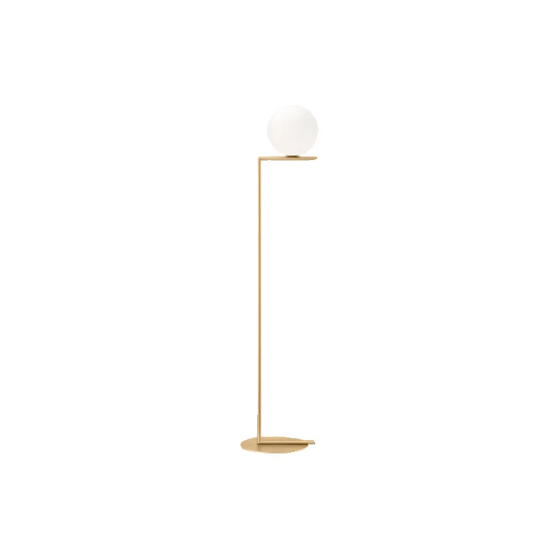 

French medieval Ic floor lamp Nordic designer simple Lights round glass living room bedroom study lamp