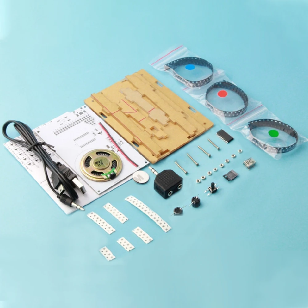 DIY LED Music Spectrum Electronic Kit Audio Sound Frequency Display PCB Soldering Project Practice Solder Diy Electronic Kits