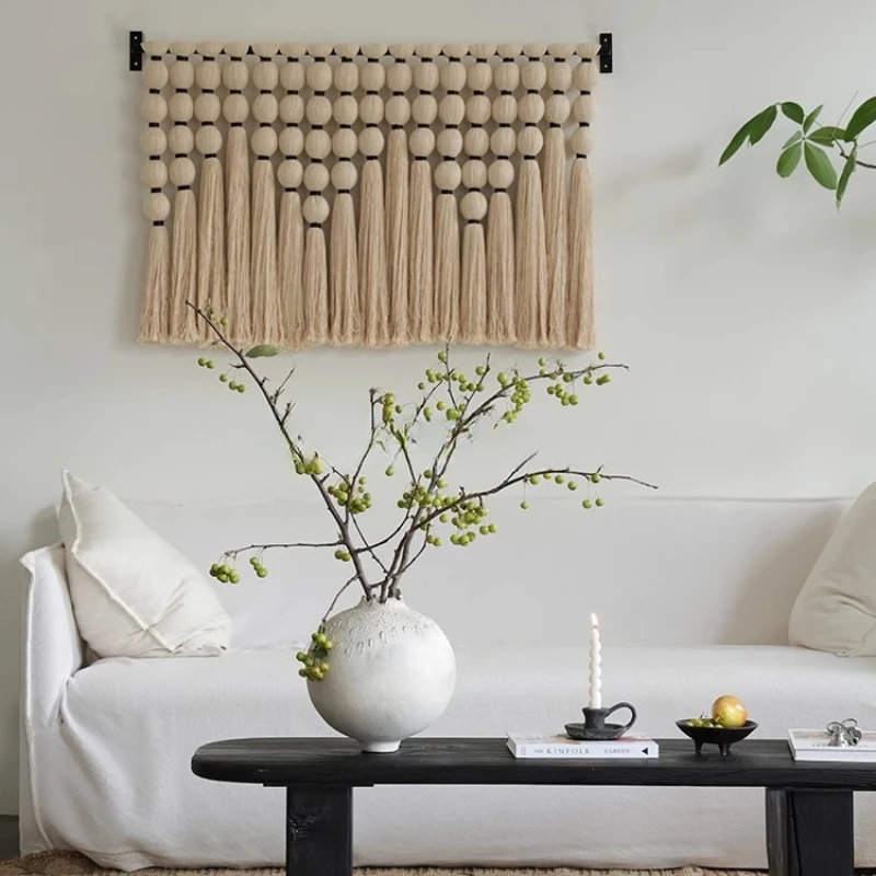 

Medieval fringed tapestry hand-woven French decoration living room bedside entrance art wall decoration
