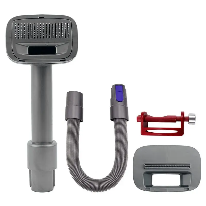 

A67K-Pet Dog Or Cat Brush Hair Vacuum Attachment For Dyson V7/8/10/11,With Extended Vacuum Hose&Trigger Lock,Replacement Comb