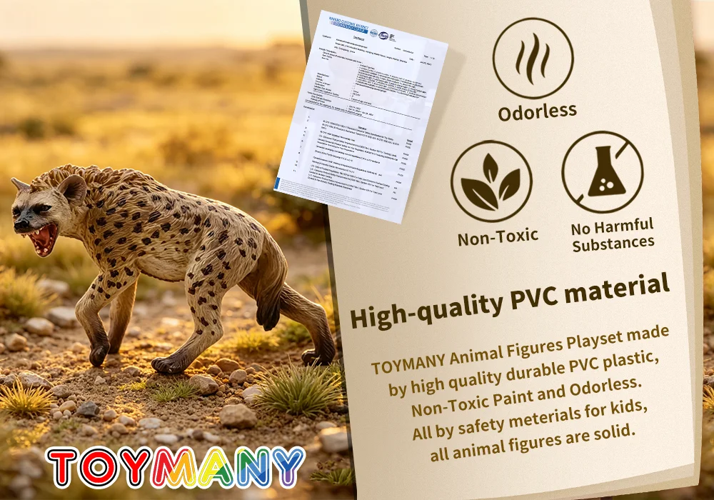 Toymany Simulations-Figur der Spott-Hyäne, Wildtier-Modell, Mini-Figuren, Puppen, Action-Figuren, Spielzeug, Kindergeschenk, Tortendekoration – Detail 11