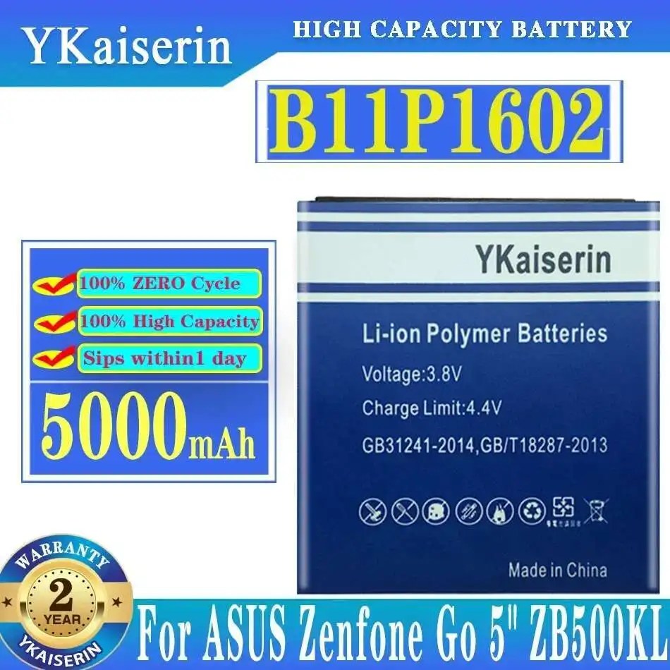 Высокоэффективный аккумулятор для мобильного телефона Asus Zenfone GO 5 дюймов ZB500KL X00AD X00ADC X00ADA B11P1602, легкий вес