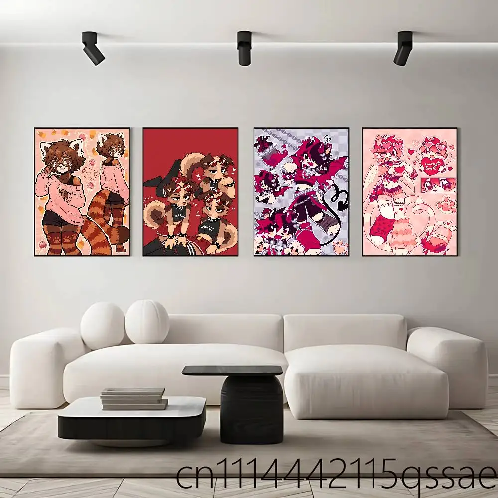 FOR Three Pleasures FANGZ Frameles Canvas Paint Decorative Art Printing Poster Image Home Living Room Bedroom Decoration Paint