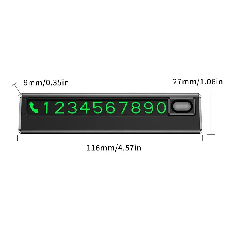 1pc Beautiful and Simple Temporary Parking Number Plate, with 5 Sets of Numbers, Economical and Practical