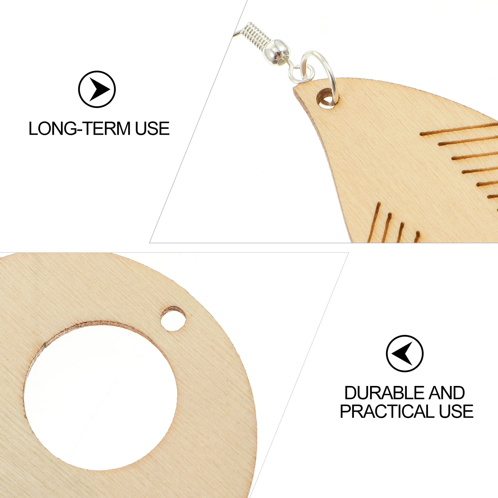 

70pcs Diy Materials Kit Wooden Blanks Unfinished Natural Wood Pendants For Jewelry Making Craft Dangle Earring Blank Wood