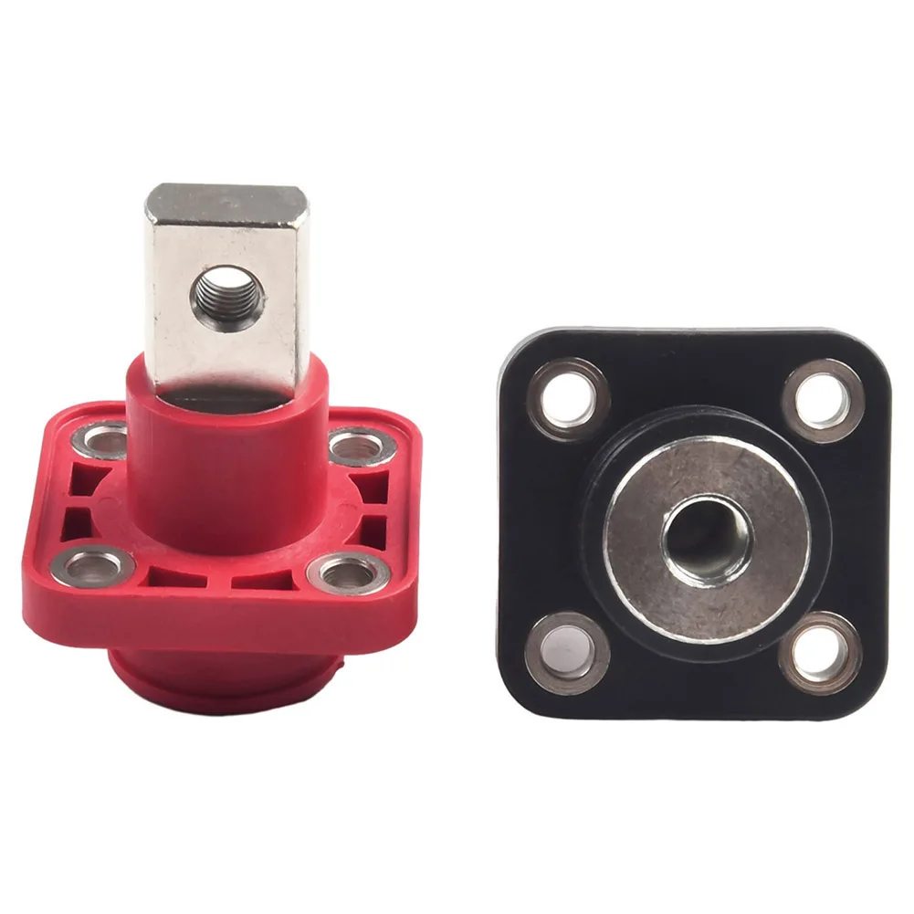 500A Copper Lithium Battery Terminals Set of 2 Energy Storage Connectors with Direct Outlet and Protective Dustproof Cover