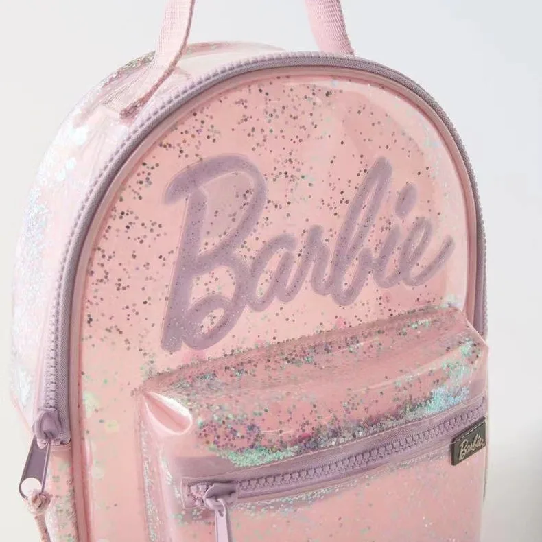 2024 New Girls Transparent Backpack Letters Double Shoulder Bag Fashion Cute Children Bag Kindergarten Student Schoolbag