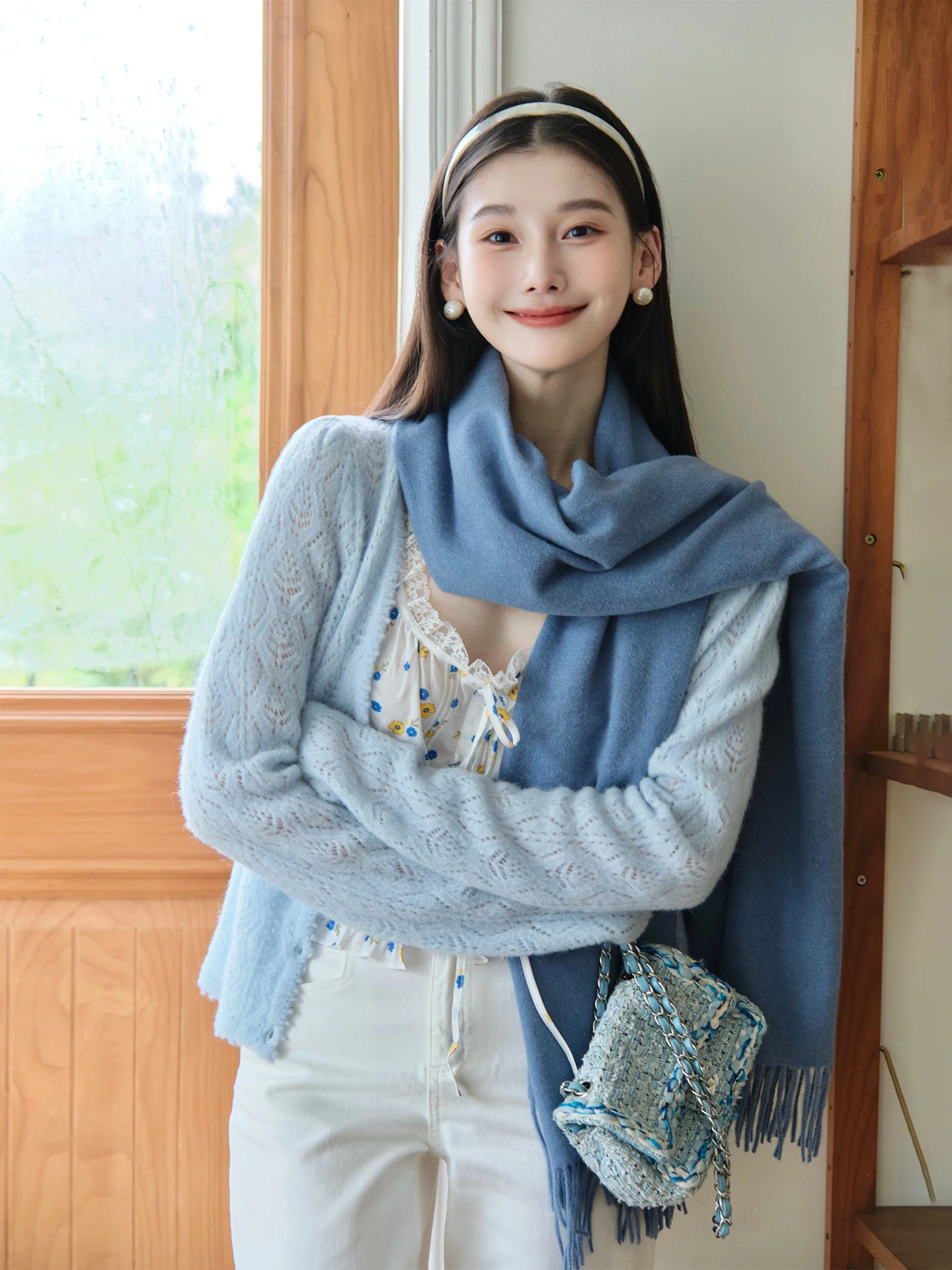 

ChillCozy Daili Alpaca Wool Blend Soft Hollow Knitted Open Cardigan Korean Sle Early Autumn Clothing Women's Casual V-ne ...