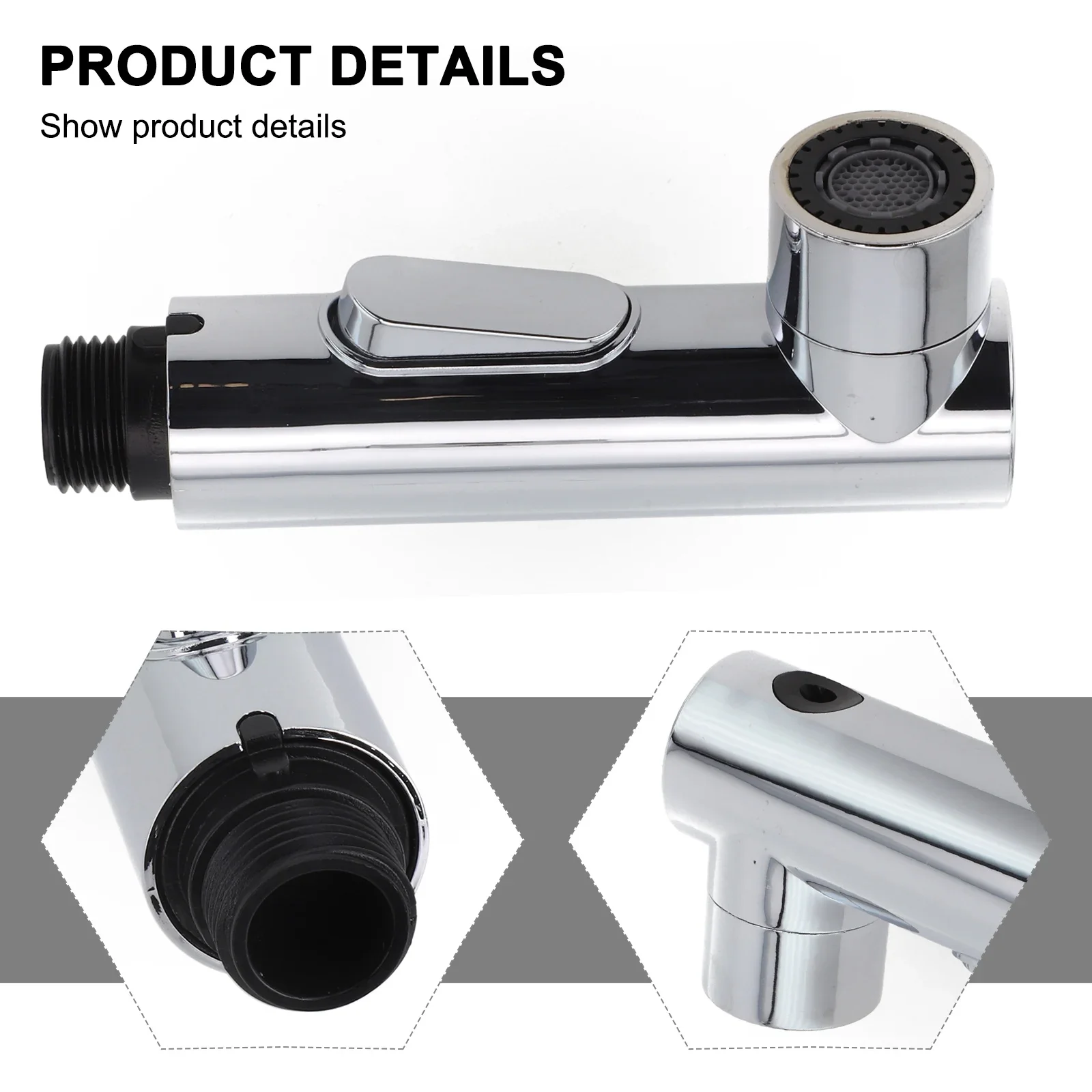 About 12*3 Cm H*D Pull Out Spout Nozzle Water Saving Promotes Sustainability Secure Fit Versatile Use ABS Material