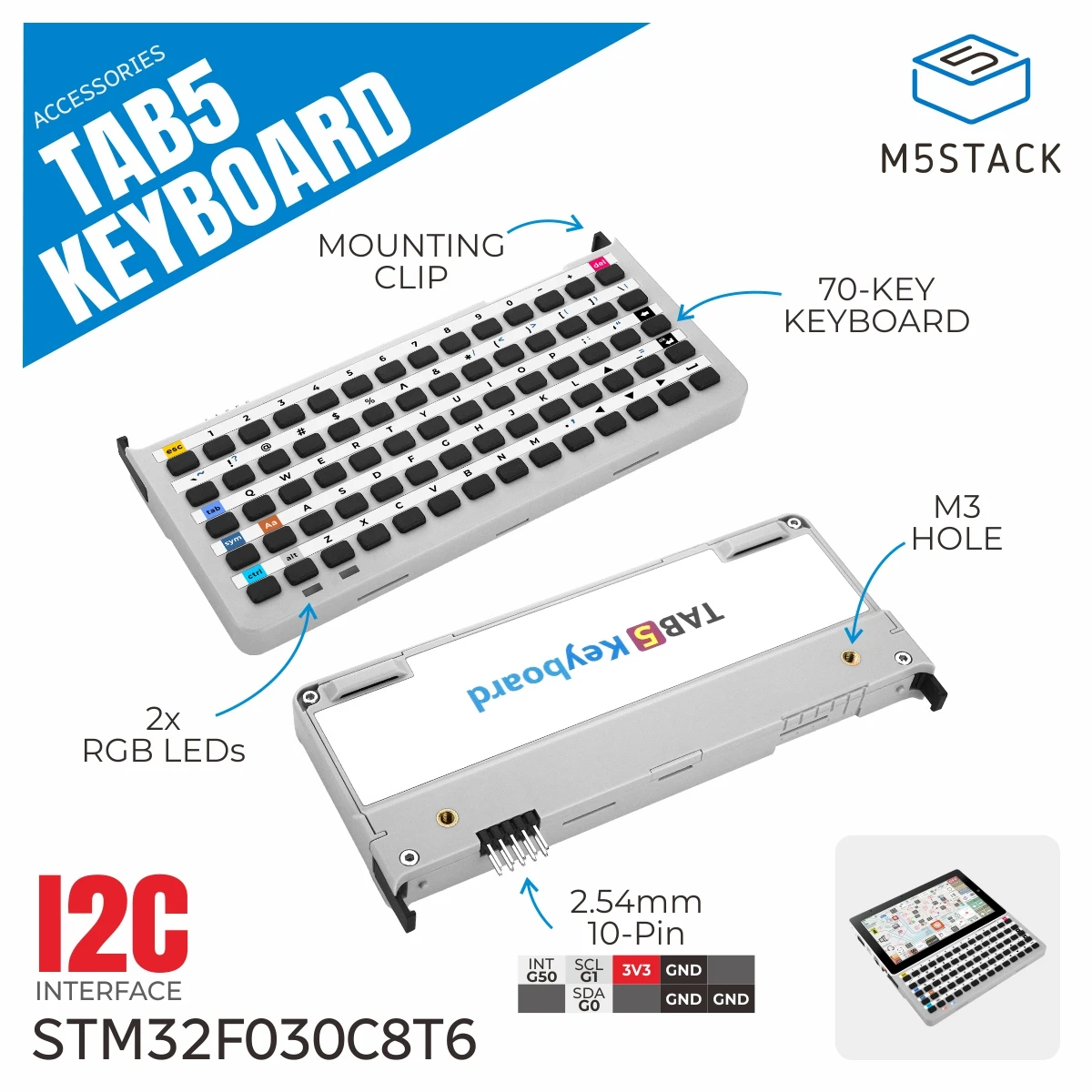 M5Stack Official Keyboard for Tab5