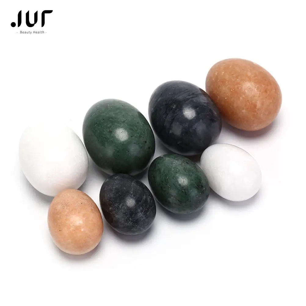 

2Sizes Drilled Jade Egg Natural Stone Rose Quartz Crystal Ball Pelvic Kegel Exercise Tightening Vaginal Muscle Yoni Eggs