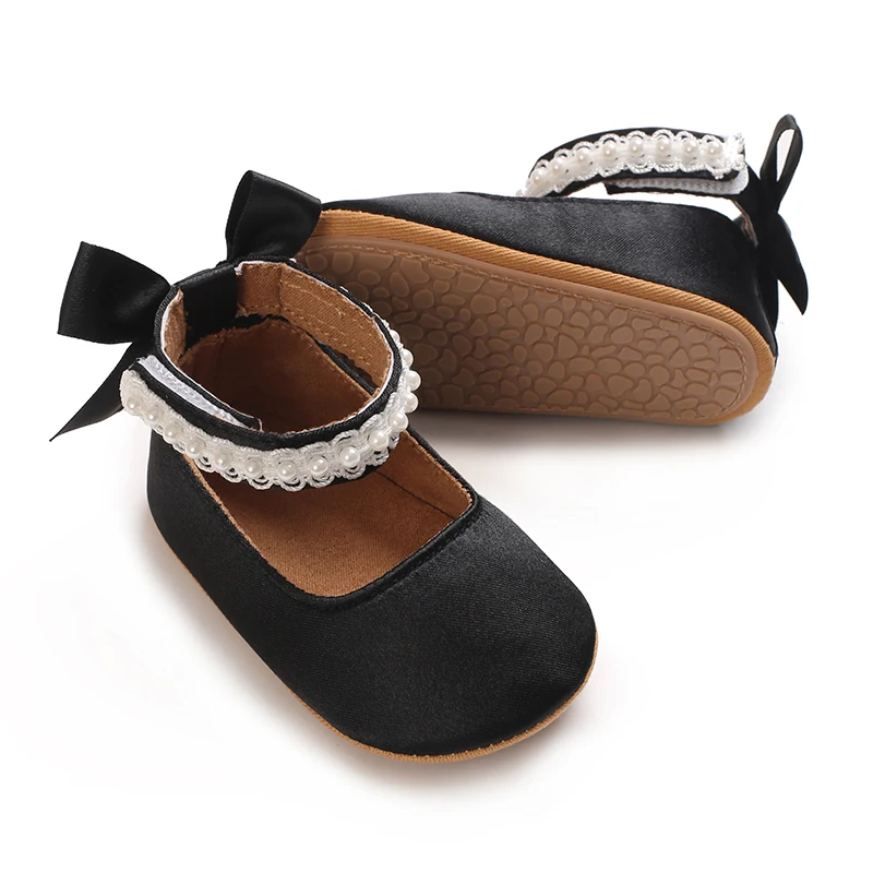 Mary Jane Flats für Kleinkinder, Mädchen, mit Schleife, rutschfeste, weiche Sohle, Prinzessinnen-Laufschuhe für Kleinkinder, Sneaker, Hochzeitskleid, Tanzschuhe – Detail 10