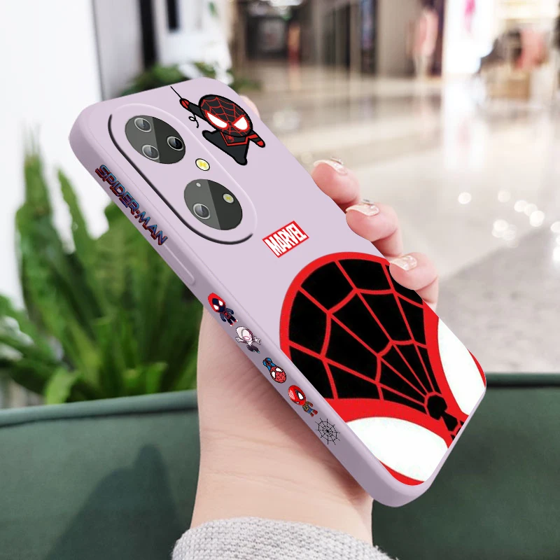 

Marvel Avengers Spider-Man 3 For Huawei Y9S Y9A Y9 Y6 Nova Y70 9 8 P50 P40 P30 P20 Pro Lite E 5G Liquid Left Rope Phone Case