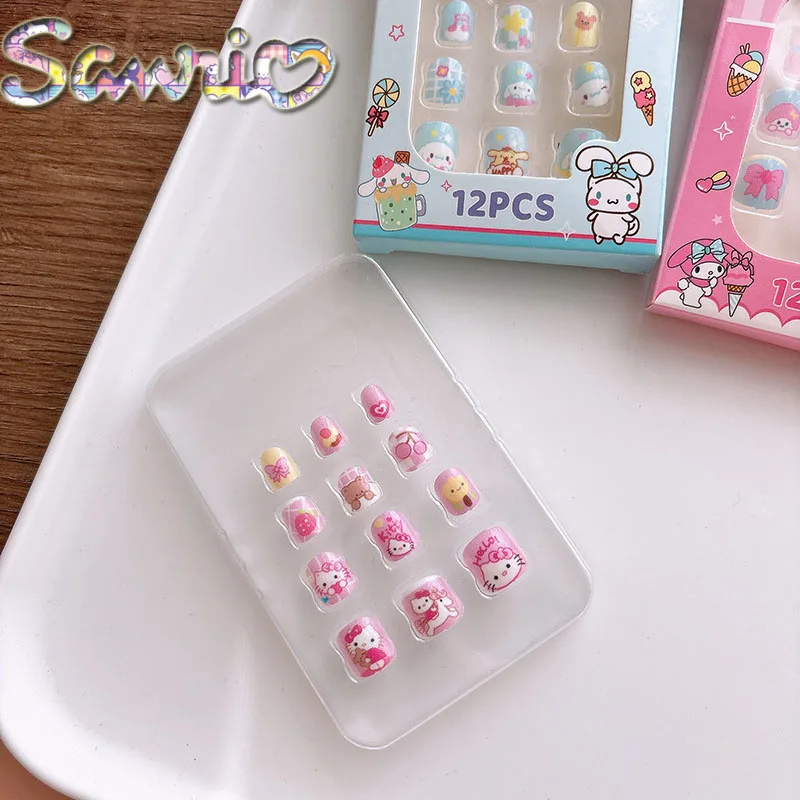 

Sanrio Стикеры для ногтей 6 коробок аниме стикеры модные маникюрные стикеры Маникюрный Набор татуировок Mymelody Kuromi Cinnamoroll подарок