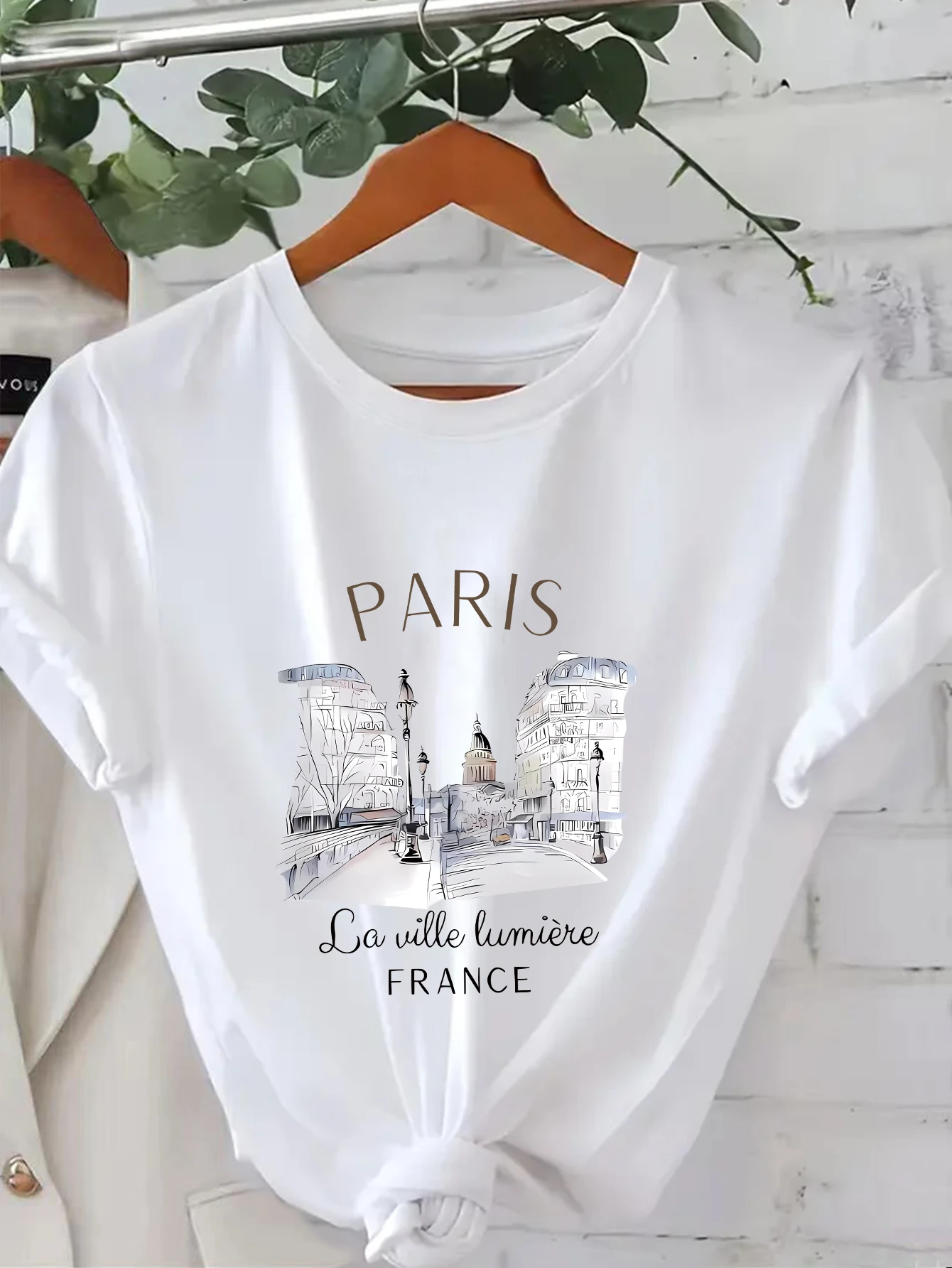 

Женская новая модная футболка с круглым вырезом и коротким рукавом с принтом, свободный крой, повседневный летний топ