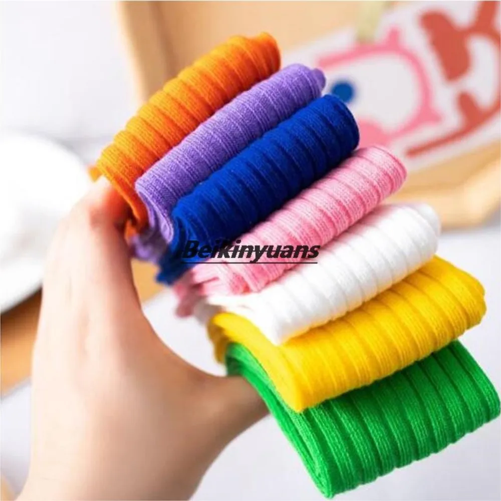 New children's socks color long leg socks fashion Candy-colored Korean version of leg sock