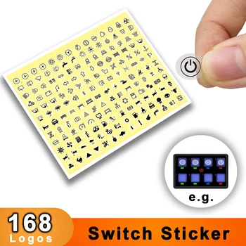 สวิทช์โปร่งใสป้ายสติกเกอร์รูปลอกสําหรับรถ Marine เรือรถบรรทุกรถพ่วงแดชบอร์ดคอนโซลแผงสวิทช์ Clear Decals