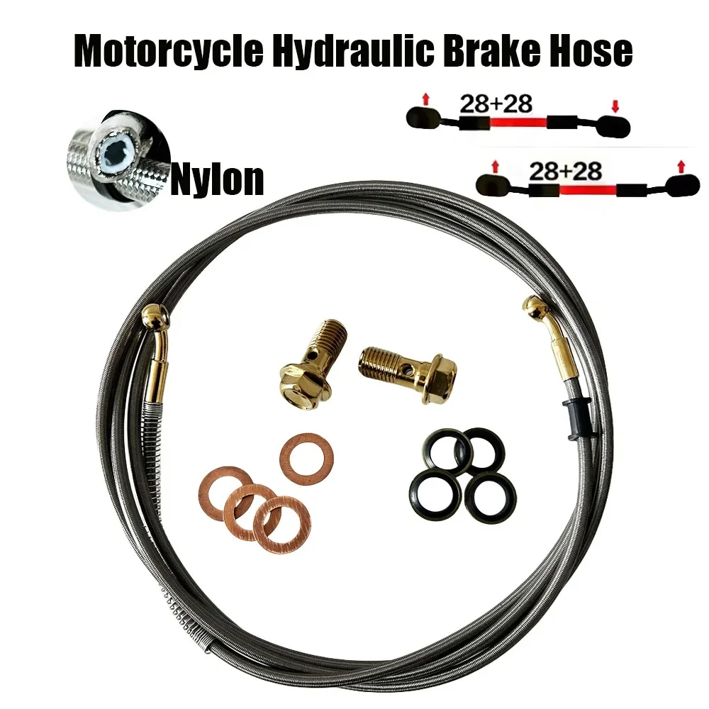 

10~500CM Hydraulic Brake Hose oil Pipe Line Braided Cable Clutch Line Hose 10mm Banjo for Motorcycle Dirt Bike ATV Moped Scooter