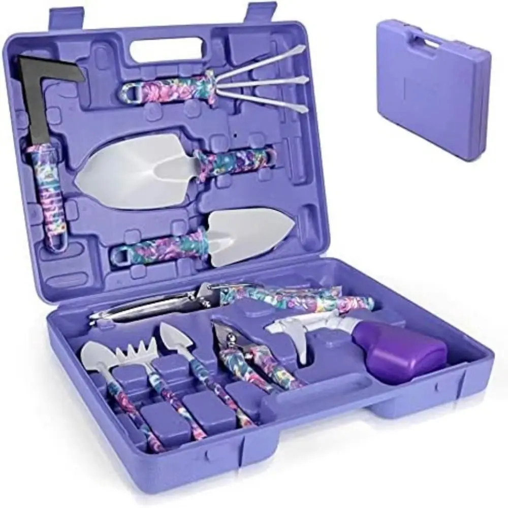 

5/10Pcs Floral Print Horticultural Planting Tools Set Non-Slip Grip Ergonomic Handle Planting Garden Tools Kit Weeder Sprayer