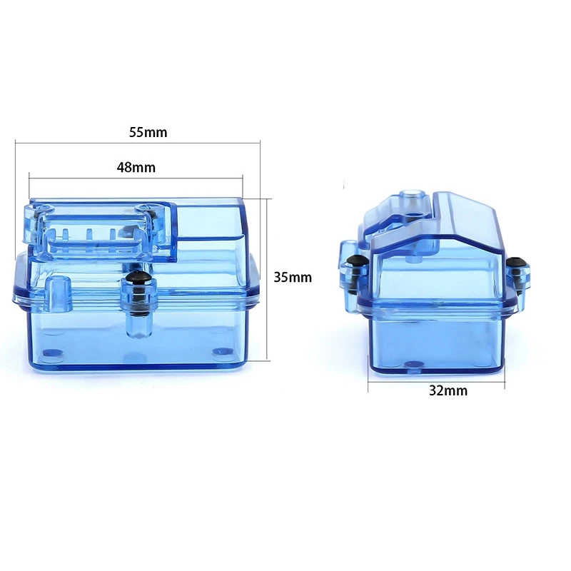 

B49B-Blue Plastic Waterproof Receiver Receiving Box For Huanqi 727 / Slash RC Car Upgrade Parts