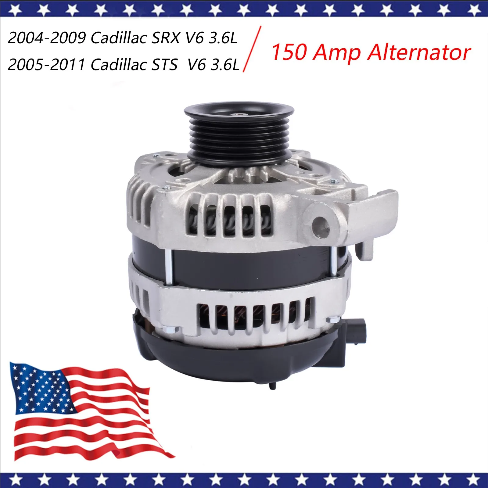 AP02 Alternator 150A for Cadillac SRX 2004-2009 STS 2005-2011 3.6L VIN 7 V D 25751146 25756441 90295480