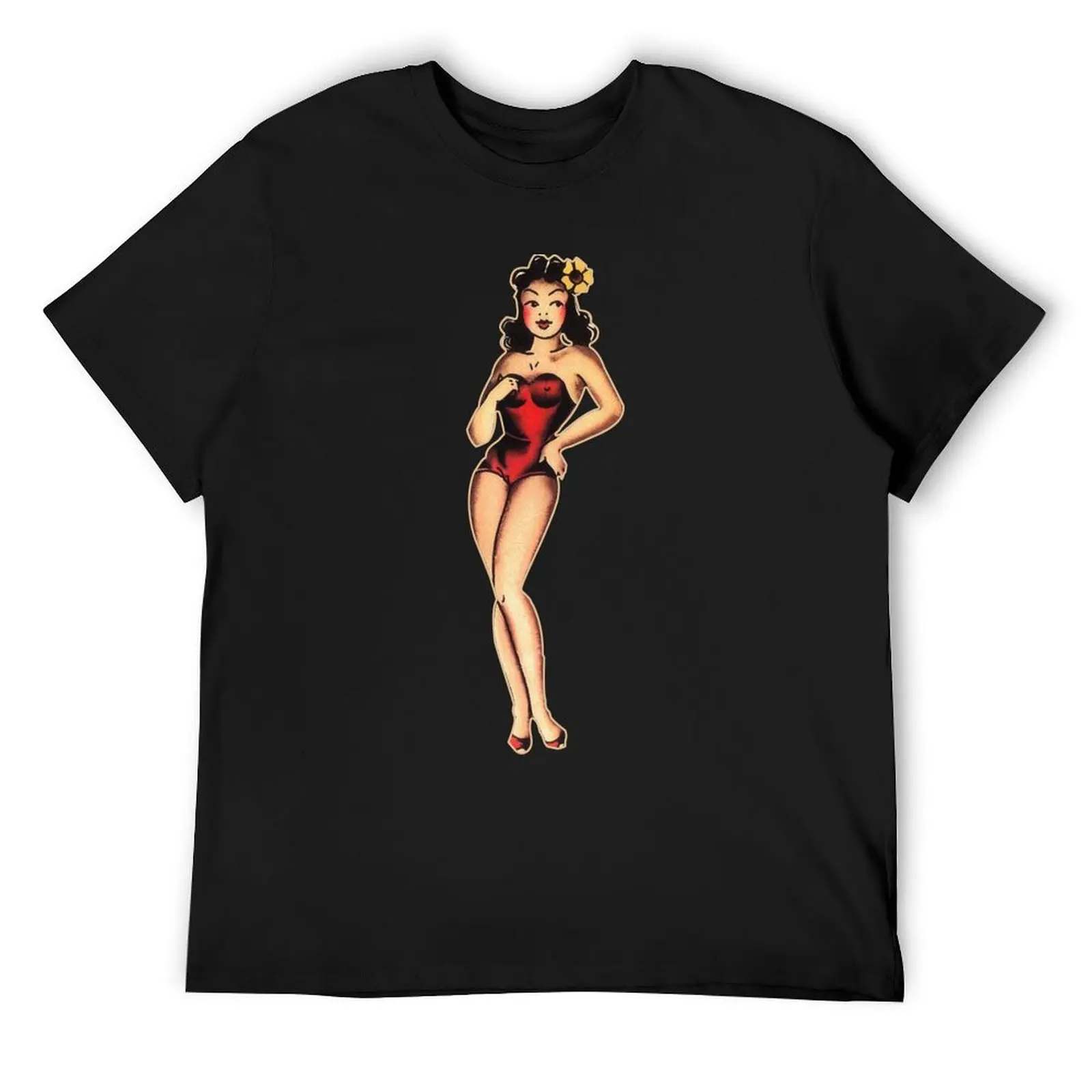 

Sailor Jerry Pin Up T-Shirt topping shirts graphic tee funny costumes Blouse mens graphic t-shirts pack