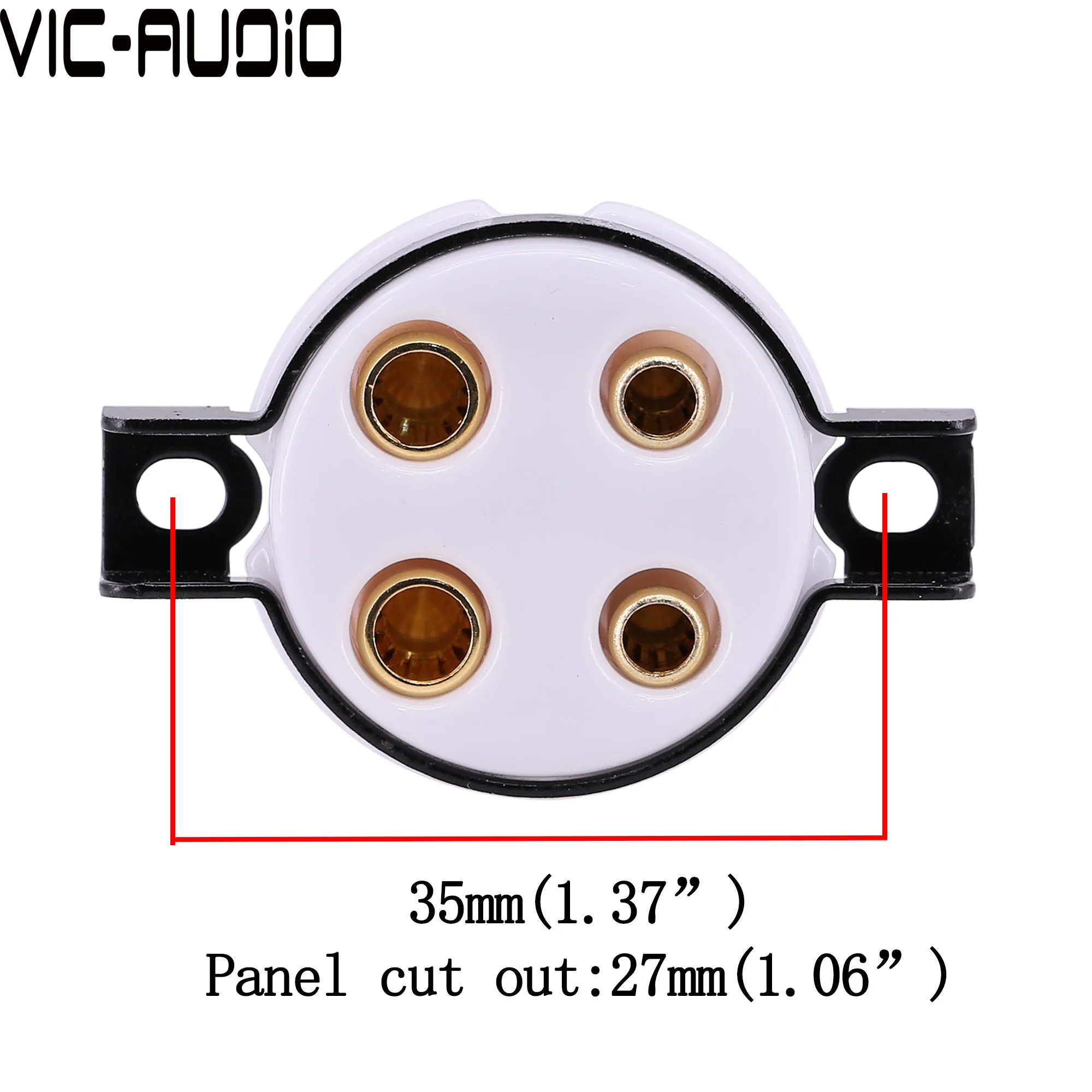 EIZZ 4PIN Tube Socket Ceramic Golde Plated For 2A3 300B FU-811 811 274A 572B 5Z3 5U4G Vacuum Tube Amplifier Audio Vintage HIFI