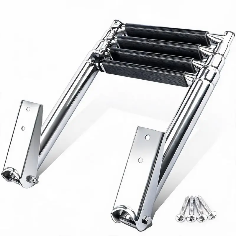 304 Stainless Steel Speedboat Yacht Launching Deck Collapsible Retractable Ladder Boarding Ladder Pedal Ship