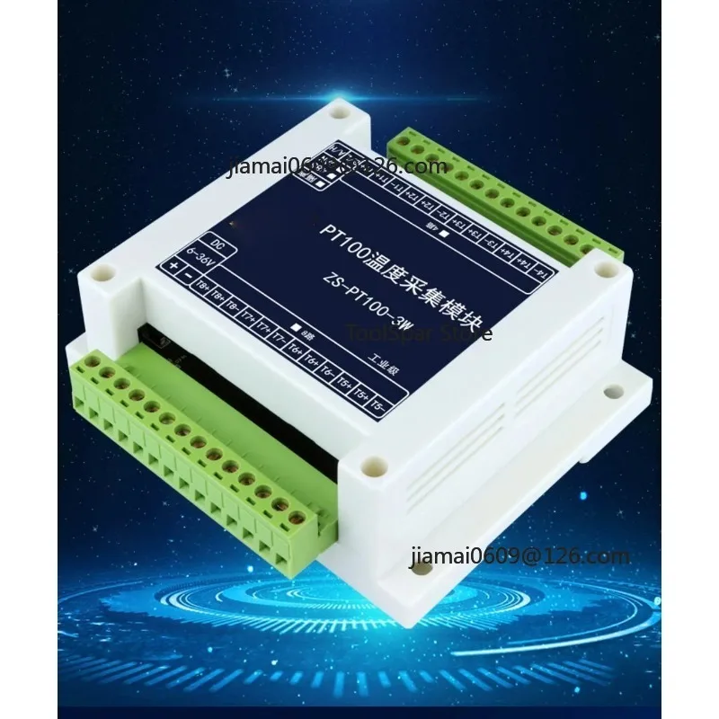 8CH 16CH PT100 Isolated Industrial Temperature Acquisition Module RS485 Ethernet CAN Modbus RTU Interface