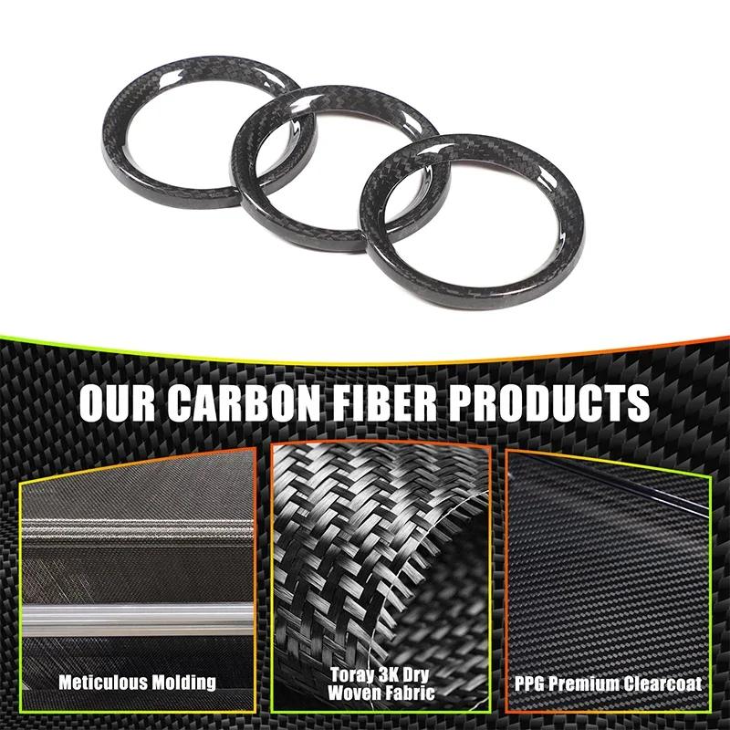 For Nissan 370Z Z34 2009-2020 Real carbon fiber car dashboard clock decoration ring sticker car interior protection accessories
