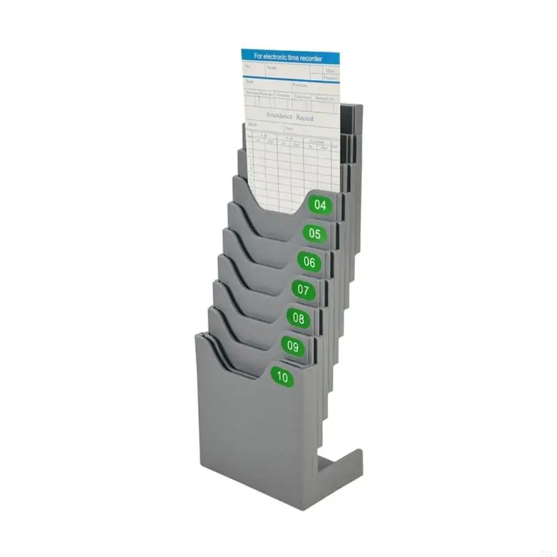 77JA Time Card Rack organisierte Anwesenheit Gehaltsabrechnung Timsheet -Halter -Ständer Tracking für Desktop oder Wandmontage