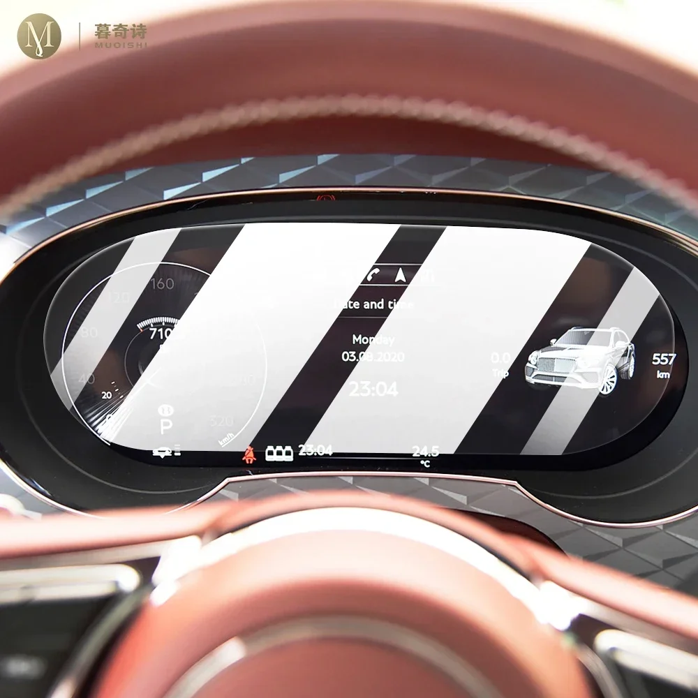 MUQSHI Car Interior Central control screen Anti scratch transparent TPU protective film refit PPF For Bentley Bentayga 2021-2024