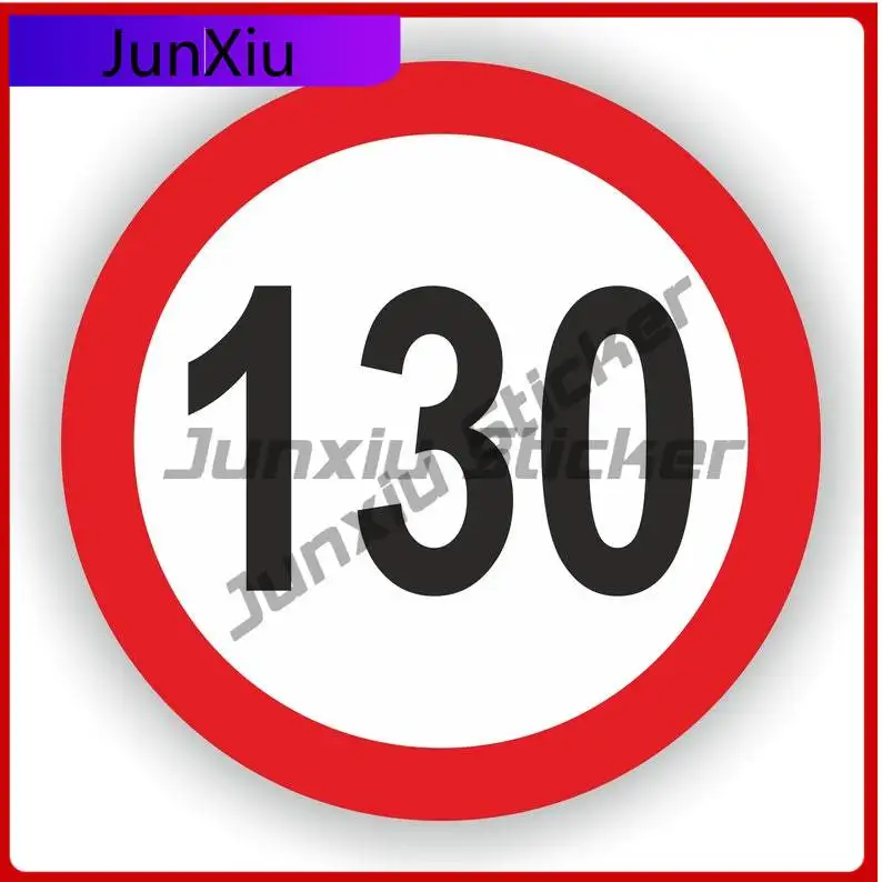 

Speed Limit 130 Warning Sticker Cute Motorcycle Waterproof Auto Accessories Vinyl Decal For Car Truck SUV Window Bumper Laptop