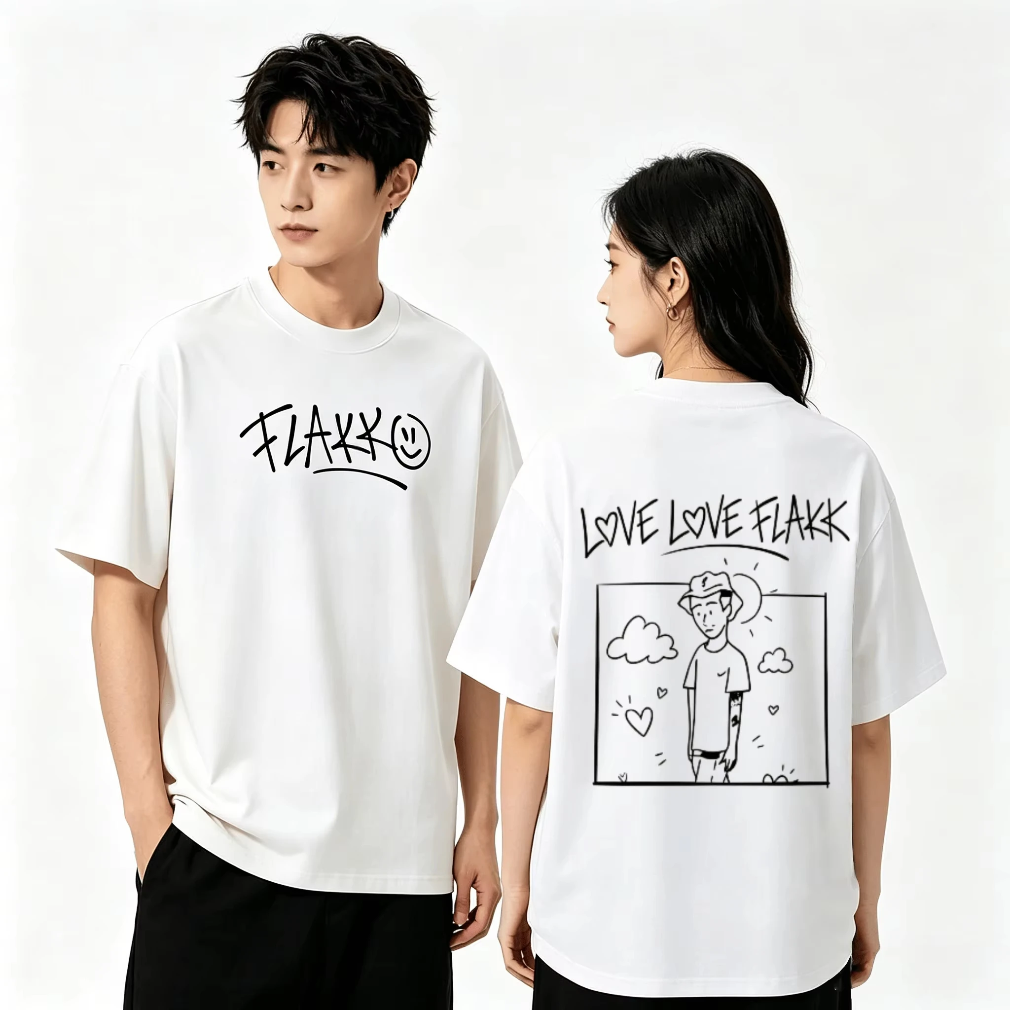 

Rapper RELS B Love Love Flakk Album 2026 Tour Print T-shirt 100%Cotton Clothing Unisex Men‘s Women T-Shirts Y2k Casual Fan Tee