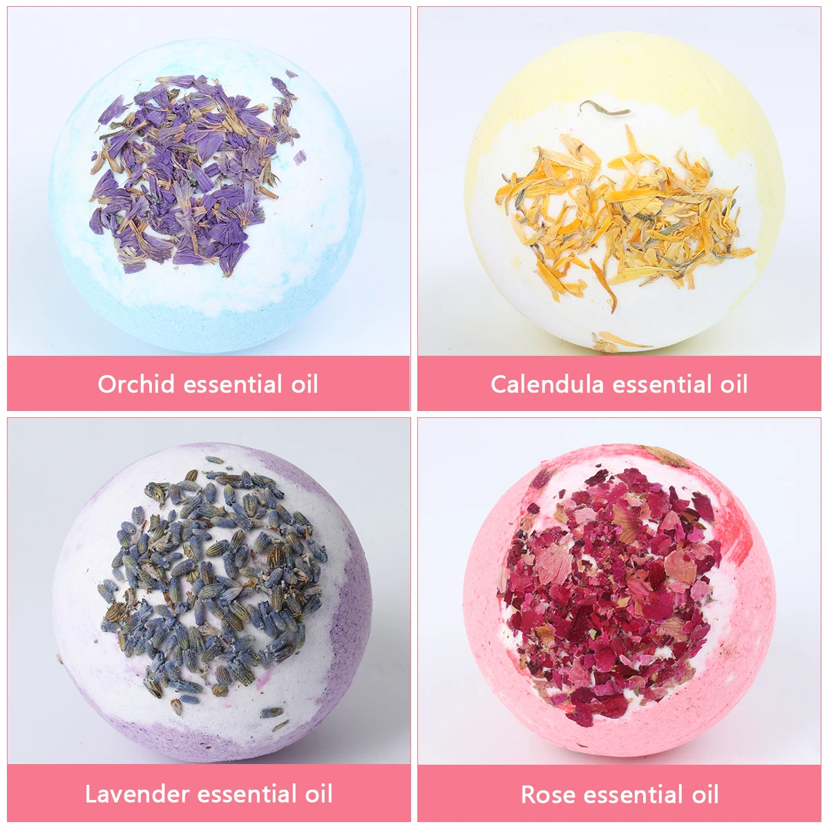 4 قطعة كرة استحمام طبيعية لتنعيم البشرة وتخفيف التعب وترطيب البشرة وملح الاستحمام الفقاعي العطري #5