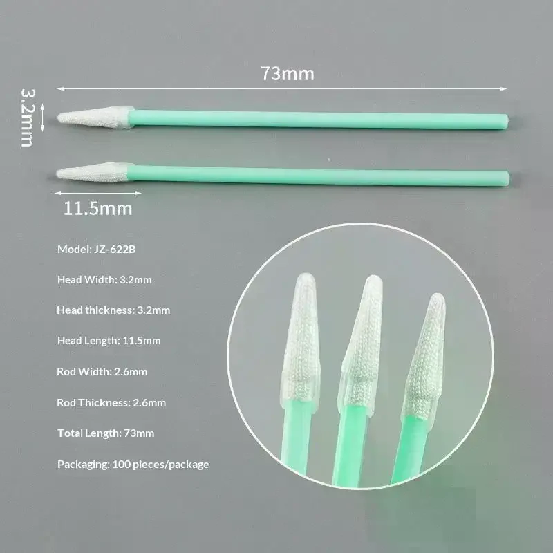 100/500Pcs Dust Free Cleanroom Swabs Lint Free Tip High Absorbency For Electronics Cleaning And Industrial Use