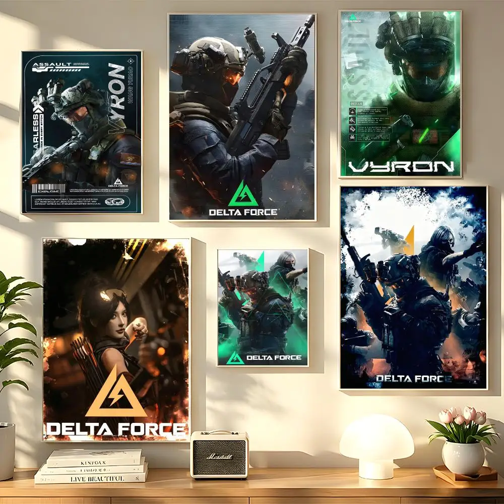 D-Delta F-Force Shooting game Poster Decorative Wall Sticker Mural Photo Print for Bedroom Living Room Hallway Home Decor Gift