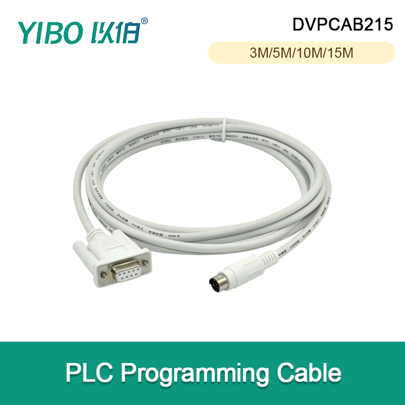 YIBO DVPCAB215 PLC Programming Cable RS232 Communication Cable for Delta DVP Series PLC Download Data Cable