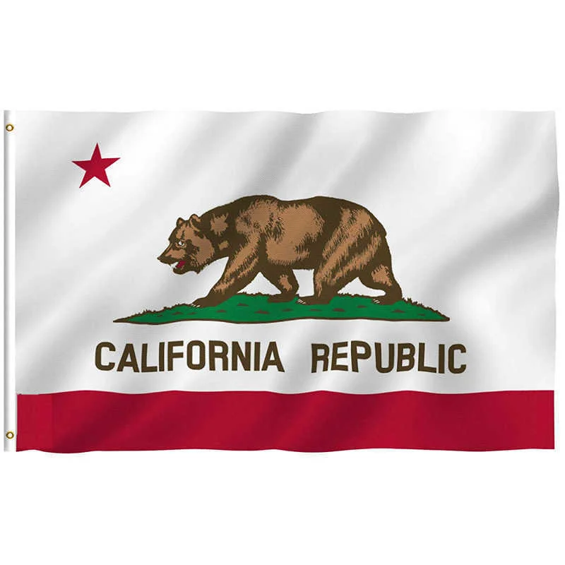 

California Flag USA United States 3x5 Feet Polyester Bear Printed 90x150cm Home Party Decorative American Flags And Banners