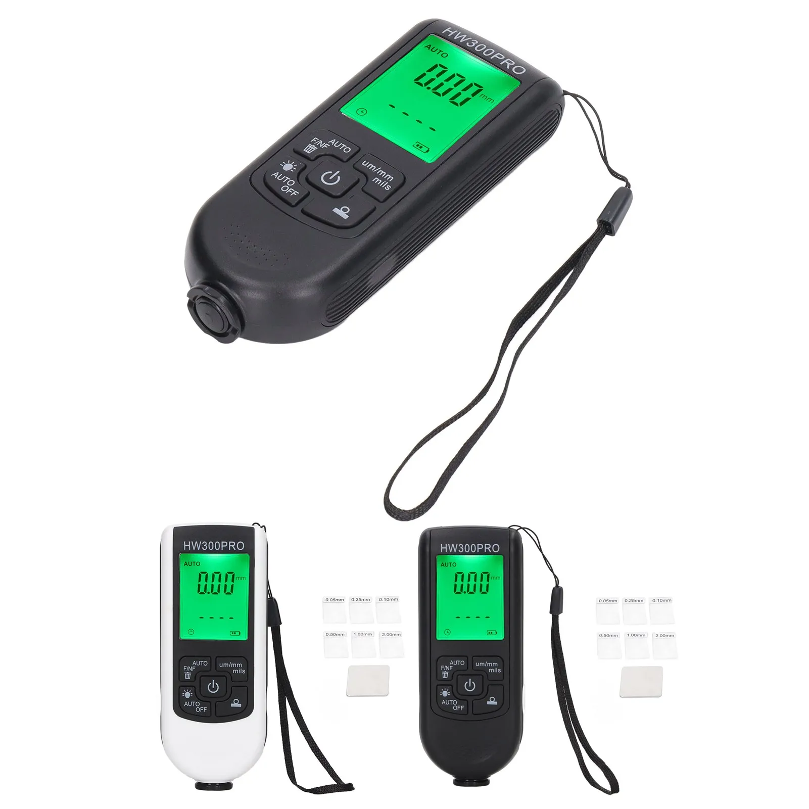 Цифровой толщиномер покрытия ABS с портативной веревкой, функция автоматического отключения, измеритель толщины лакокрасочного покрытия