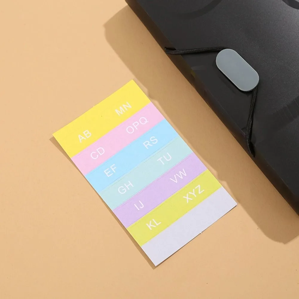 Portable Stripe Rainbow Organ Bag 13-grid Wear-resistant A6 File Storage Bag Large-capacity Spring Rope Bill Package School